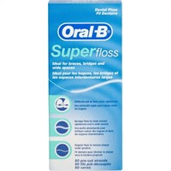 Oral-B Diş İpi Super Floss 50'li - İthal ürün görseli 1