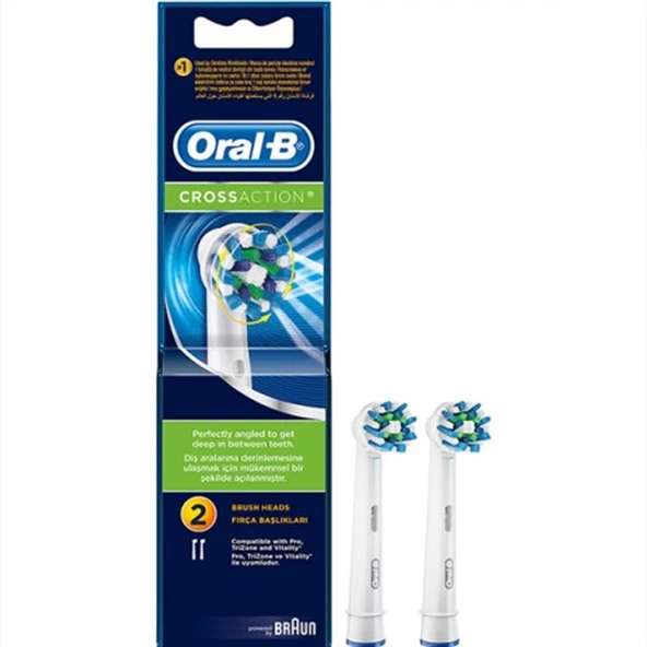 Oral-B Cross Action 2'lü Diş Fırçası Yedek Başlığı ürün görseli 1