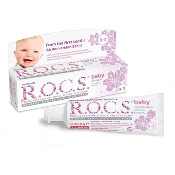 Rocs Baby Ihlamur Özlü Yutulabilir Diş Macunu 0-3 Yaş 35 ml ürün görseli 1