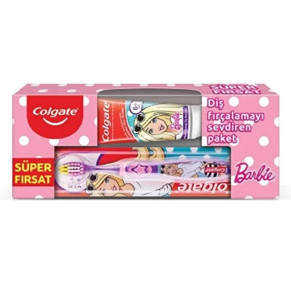 Colgate Çocuk Diş Macunu 75 ml + Diş Fırçası Barbie ürün görseli 1