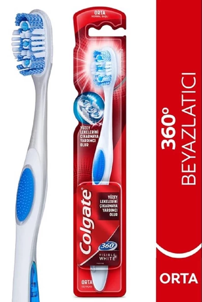 Colgate 360 Visible White Diş Fırçası - Orta - Resim 2