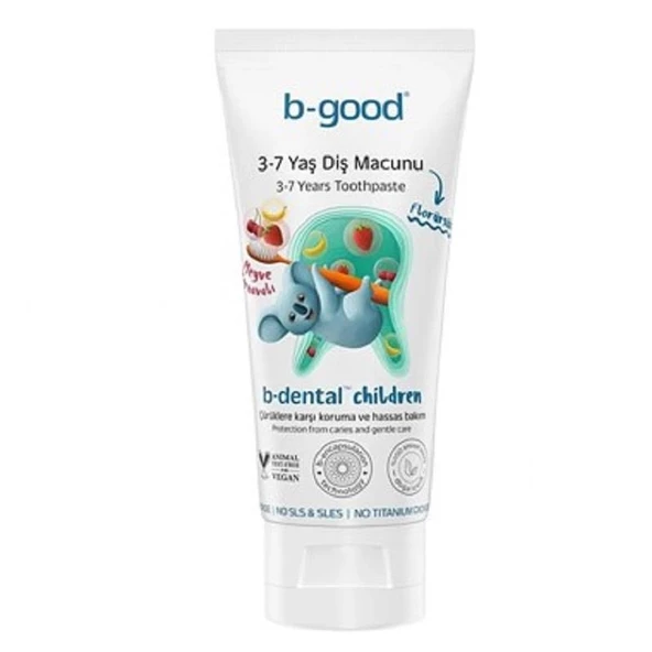 B-Good Florürsüz Çocuk Diş Macunu 3-7 Yaş 50 ml ürün görseli 1