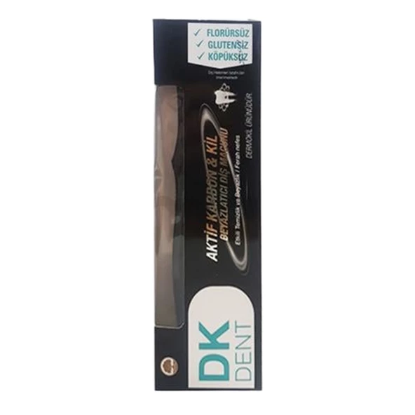 DK Dent Diş Macunu Aktif Karbon ve Beyazlatıcı 75 ml + Diş Fırçası Hediyeli ürün görseli 1