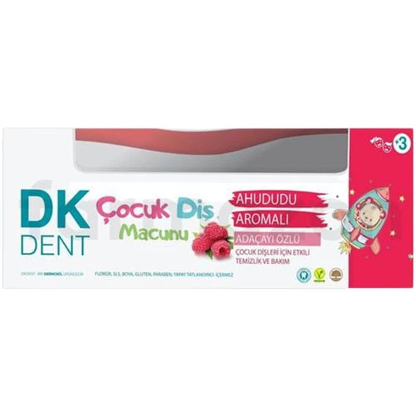 DK Dent 7 Ahududu Çocuk Diş Macunu 75 ml - Diş Fırçası Hediyeli ürün görseli 1