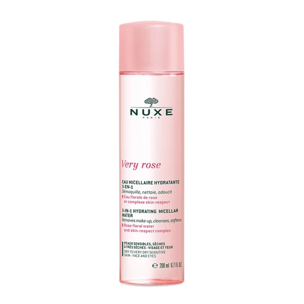 Nuxe Very Rose 3 in 1 Kuru Ciltler İçin Nemlendirici Temizleme Suyu 200 ml ürün görseli 1