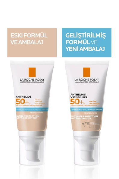 La Roche Posay Anthelios Uvmune 400 Nemlendirici Güneş Kremi Tinted SPF50+ 50 ml ürün görseli 1
