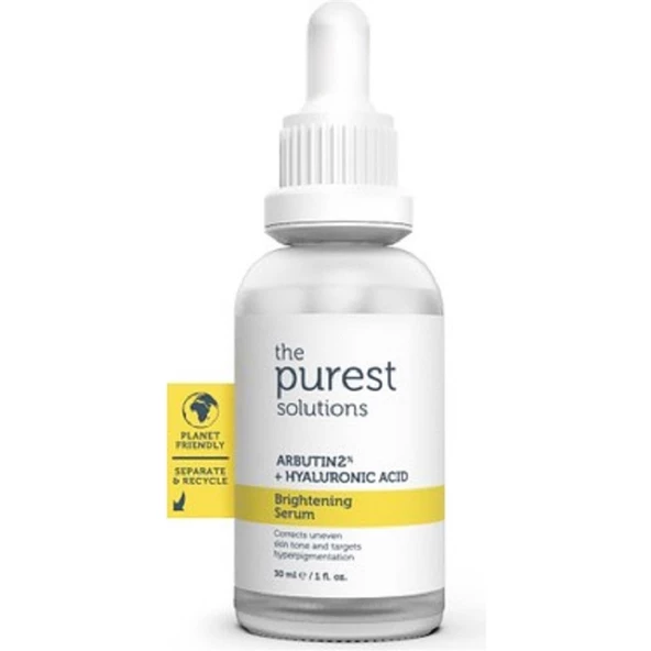The Purest Solutions Arbutin Leke Giderici ve Cilt Tonu Eşitleyici Cilt Bakım Serumu 30 ml (Arbutin 2% + Hyaluronic Acid) ürün görseli 1