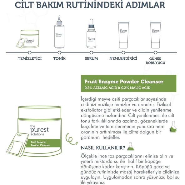 The Purest Solutions Fruit Enzyme Powder Cleanser 55 gr - Meyve Asitleri Içeren Toz Temizleyici ürün görseli 1