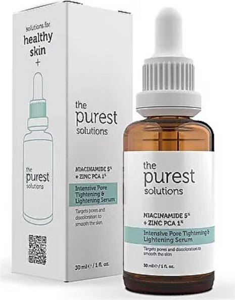 The Purest Solutions Gözenek Siyah Nokta ve Akne Giderici Bakım Serumu 30 ml (Niacinamide 5% + Zinc PCA 1%) ürün görseli 1