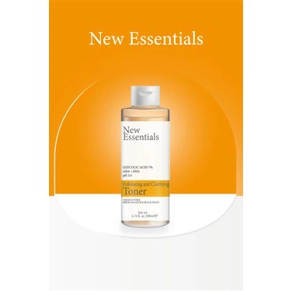 New Essentials Gözenek Sıkılaştırmaya Yardımcı Toner Glycolic Acid 7% AHA BHA 200 ml ürün görseli 1