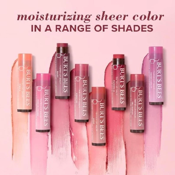 Burt's Bees Tinted Lip Balm - Hibiscus - Resim 4
