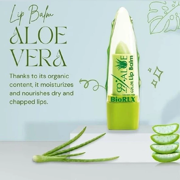 BioRLX %99 Aloe Vera Lip Balm - Resim 3