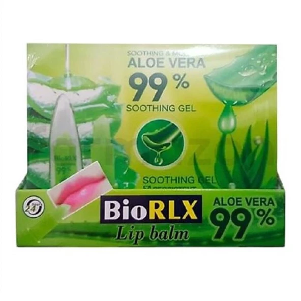 BioRLX %99 Aloe Vera Lip Balm Red - 12'li Stand ürün görseli 1