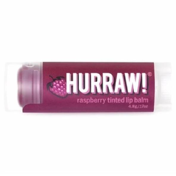 Hurraw Tinted Lip Balm Raspberry Ahududu ürün görseli 1
