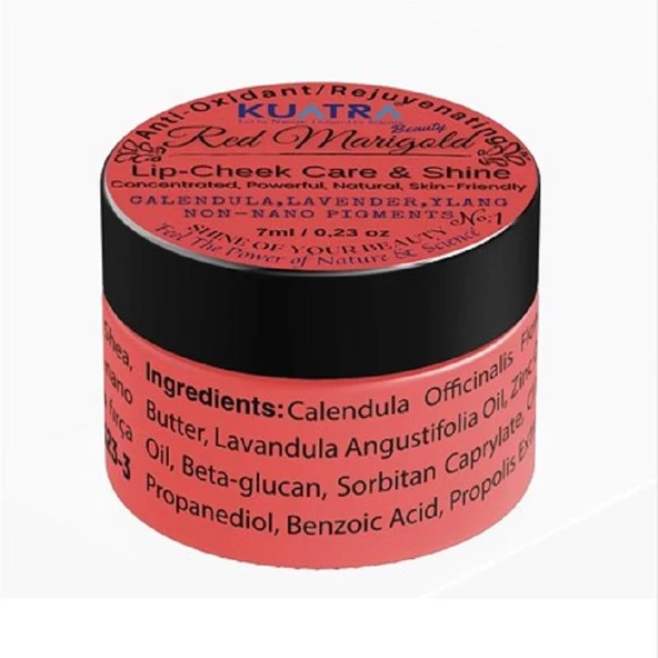 Kuatra Red Marigold Nemlendirici Antioksidan Işıltı Veren Balm 7 ml ürün görseli 1