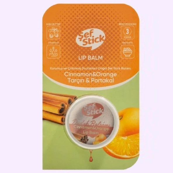 Şef Stick Lip Kavanoz Tarçin Portakal 10 ml ürün görseli 1