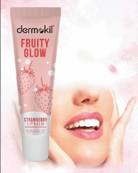 Dermokil Fruity Glow Çilek Lip Balm 15 ml - Resim 3