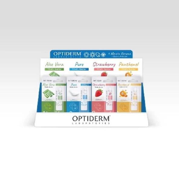 Optiderm Lip Stick SPF20+ Karma - 24'lü Stand ürün görseli 1