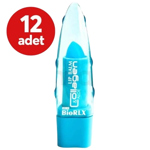 BioRLX Collagen Aloe Vera Lip Balm Renksiz - 12'li Stant ürün görseli 1