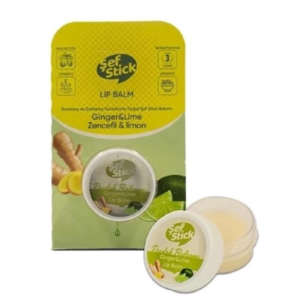 Şef Stick Lip Kavanoz Zencefil Limon 10 ml ürün görseli 1