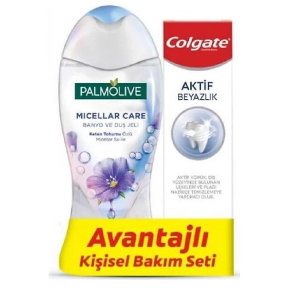 Palmolive Micellarcare Shower Gel 250 ml + Colgate Aktif Beyazlık Diş Macunu 75 ml Avantaj Paket ürün görseli 1