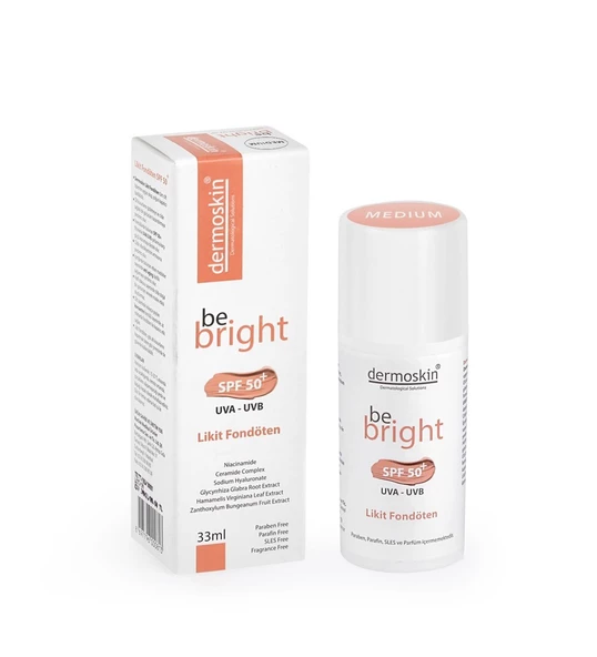 Dermoskin Be Bright Likit Fondöten Medium SPF50 33 ml ürün görseli 1
