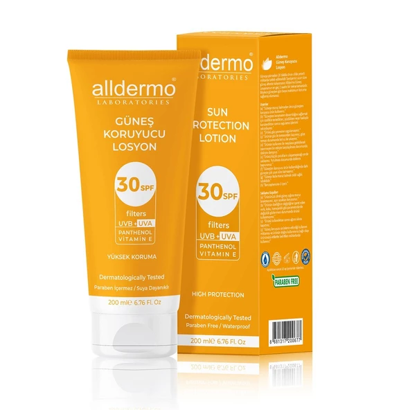 Alldermo Güneş Koruyucu Losyon SPF30 200 ml ürün görseli 1