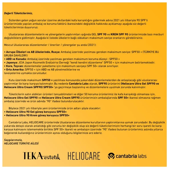 Heliocare Ultra 90 Gel SPF50+ 50 ml ürün görseli 1