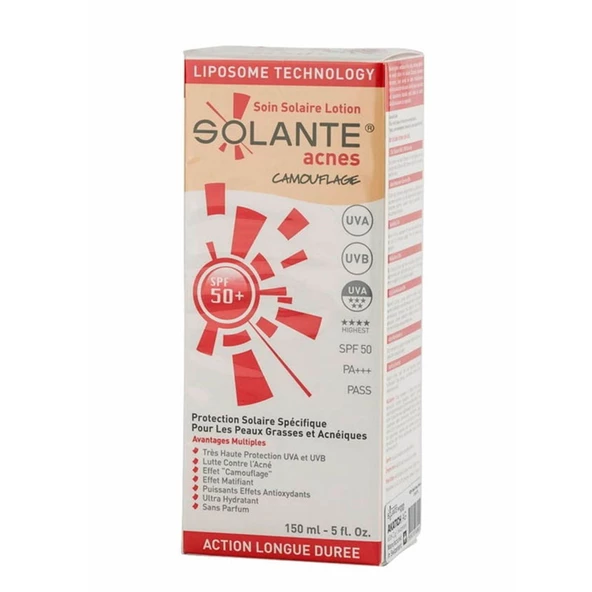 Solante Acnes Soin Solaire Lotion Tinted SPF50 150 ml ürün görseli 1