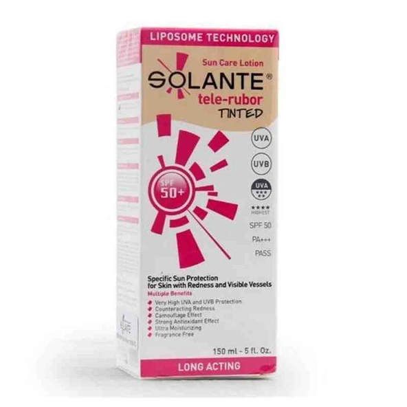 Solante Tele-Rubor Tinted Sun Care Losyon SPF50+ 150 ml ürün görseli 1