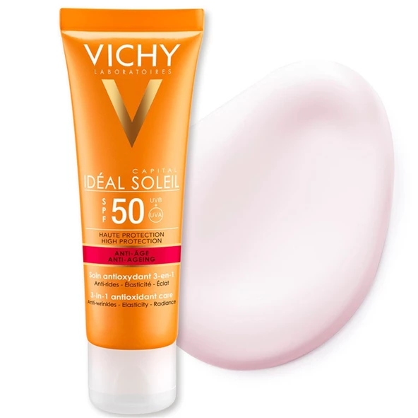 Vichy Capital Ideal Soleil Anti Age 3 in 1 Antioxidant Care Cream SPF50 50 ml ürün görseli 1