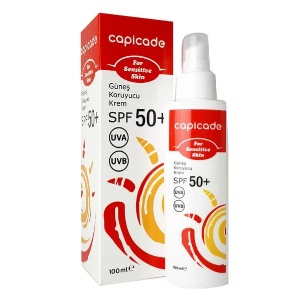 Capicade Güneş Koruyucu Krem Hassas Ciltler İçin SPF50+ 100 ml - Eski Ambalaj ürün görseli 1