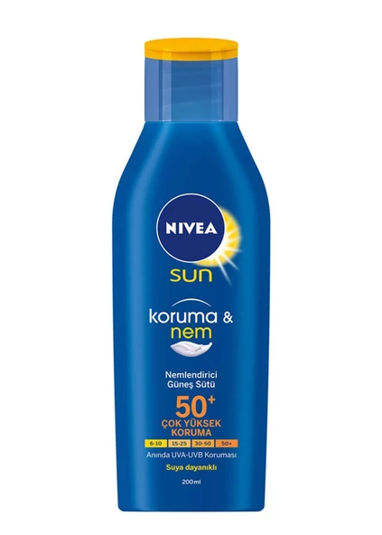 Nivea Sun Güneş Sütü Koruma & Nem Nemlendirici SPF50+ 200 ml ürün görseli 1