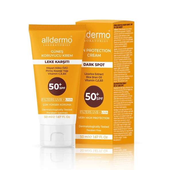 Alldermo Leke Karşıtı Güneş Koruyucu Krem SPF50 50 ml ürün görseli 1