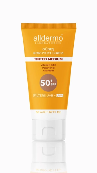 Alldermo SPF50 Tinted Medium Krem 50 ml - Resim 2