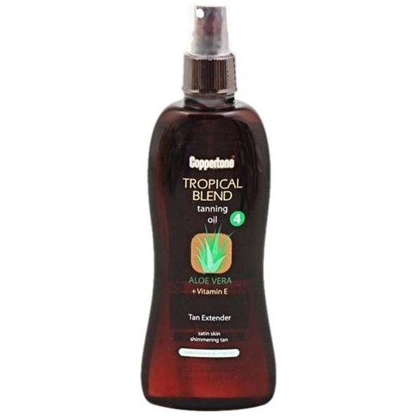 Coppertone Tropical Blend Bronzlaştırıcı Yağ Aloe Vera SPF4 200 ml ürün görseli 1