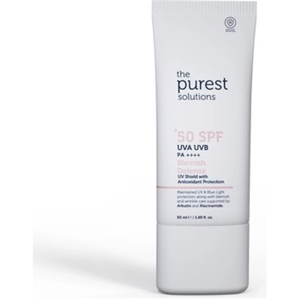 The Purest Solutions Blemish Defense Antioksidan Destekli Lekeli Ciltler İçin Güneş Kremi SPF50+ 50 ml ürün görseli 1