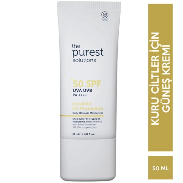 The Purest Solutions Invisible UV Protection Günlük Kullanıma Uygun Nemlendiricili Güneş Kremi SPF50+ 50 ml ürün görseli 1