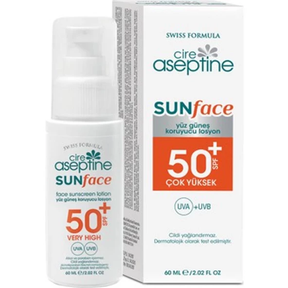 Cire Aseptine Sunface Yüz Koruyucu Losyon SPF50+ 60 ml ürün görseli 1