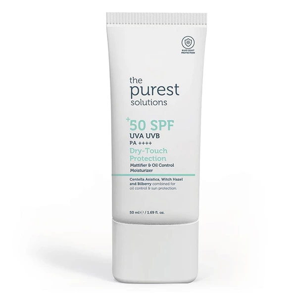 The Purest Solutions Dry Touch Protection Mat Bitişli Yağlı Ciltler İçin Güneş Kremi SPF50+ 50 ml ürün görseli 1