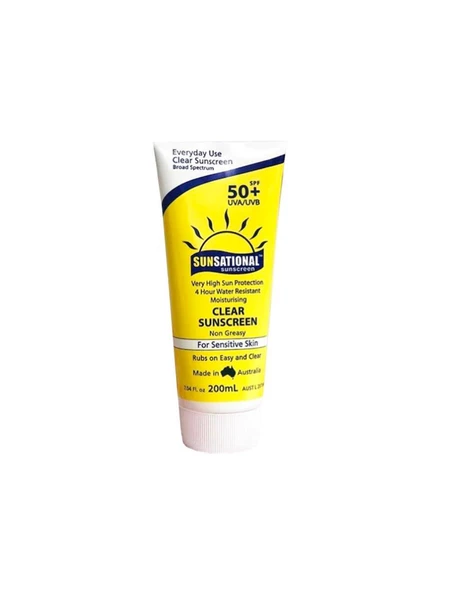 Sunsational Clear Sunscreen SPF50 200 ml ürün görseli 1