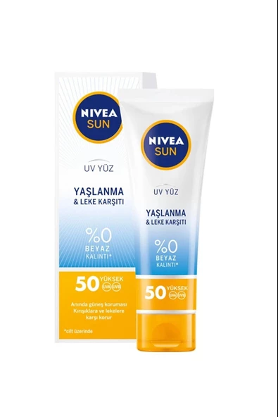 Nivea Yüz Kremi Yaşlanma & Leke Karşıtı SPF50 50 ml ürün görseli 1