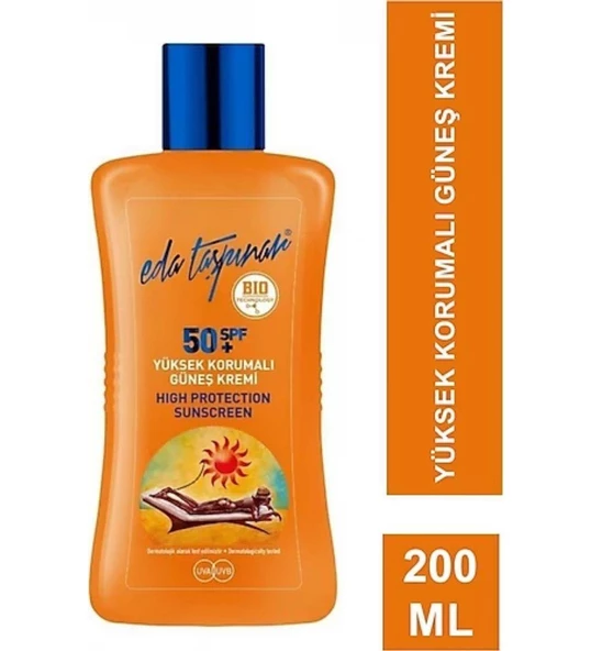 Eda Taşpınar Yüksek Koruma SPF50 Güneş Kremi 200 ml ürün görseli 1