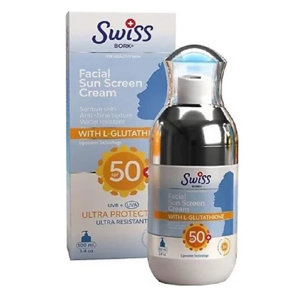 Swiss Bork Leke Karşıtı Yüz Güneş Kremi SPF50+ 100 ml ürün görseli 1