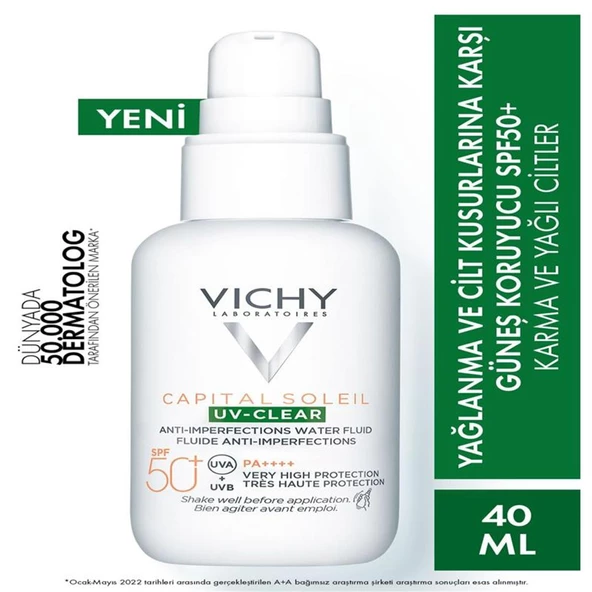 Vichy Capital Soleil UV Clear SPF50 40 ml ürün görseli 1