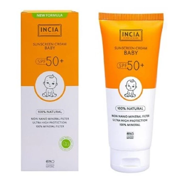 Incia Baby %100 Doğal Güneş Kremi SPF50 50 ml ürün görseli 1