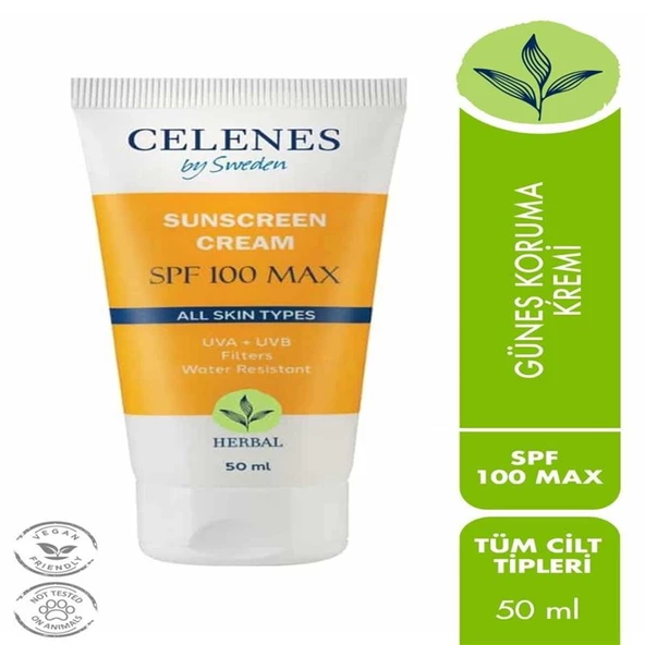 Celenes By Sweden Max Güneş Koruyucu Krem SPF100 50 ml ürün görseli 1