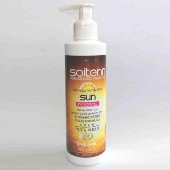 Soitenn Sun Hassas Yüz Vücut Kremi SPF50 200 ml ürün görseli 1