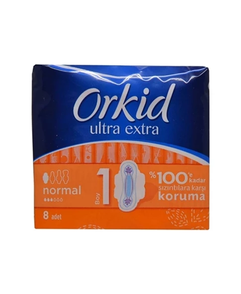 Orkid Ultra Extra Hijyenik Ped Normal 8'li ürün görseli 1