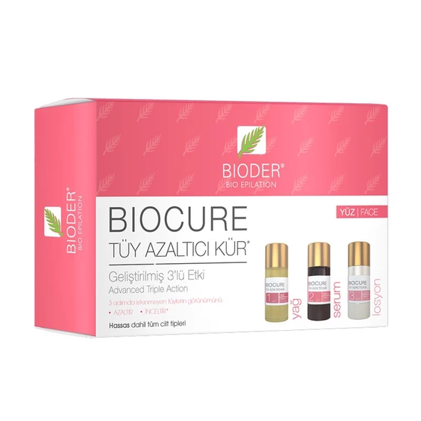 Bioder Biocure Tüy Azaltıcı Kür Yüz İçin 3'lü Etki 3 x 5 ml ürün görseli 1